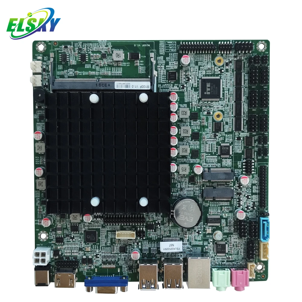 NEW ELSKY Brand M100F 4xRS485 COM Thin Mini-Itx Motherboard Support  Alder Lake-N N95 N97 N100 N200 I3-N300 I3-N305 Processor