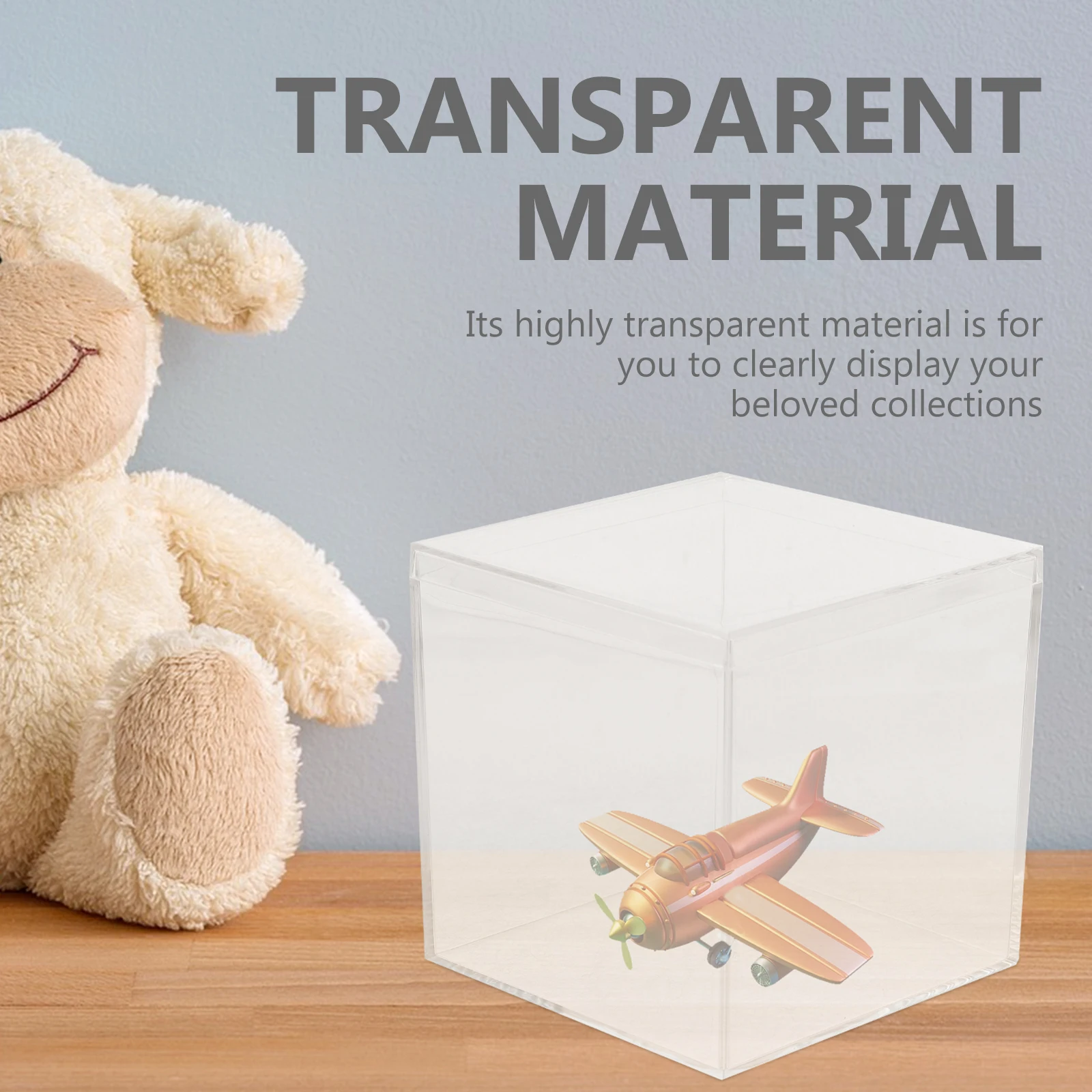 

Acrylic Box Mini Display Case Figurine Cases Jewelry Figure Travel Storage Model Holder