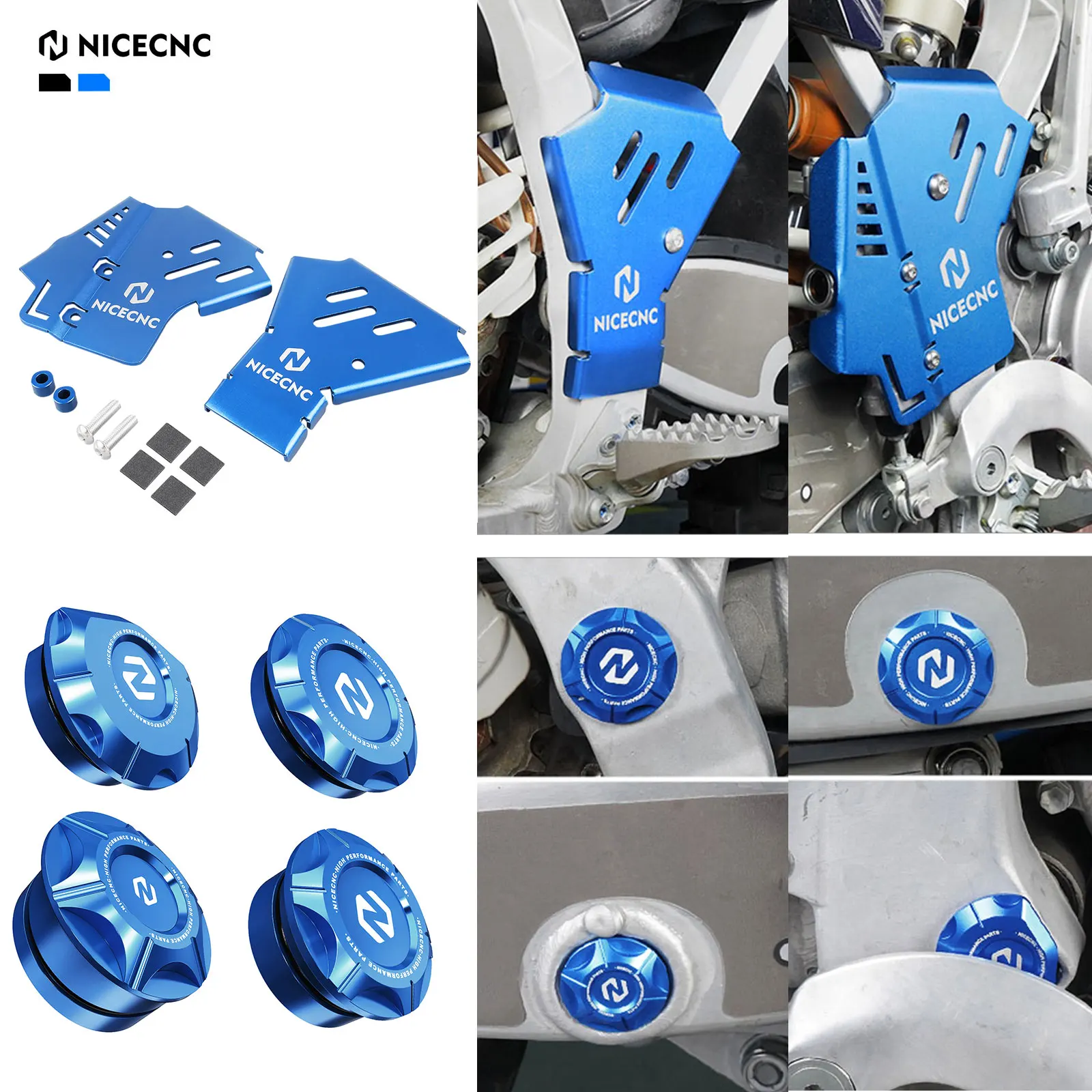 

NICECNC Frame Hole Cover Insert Plug Cap & Frame Guards Covers Protection Kit For Yamaha YZ250 YZ 250 2016-2023 2022 Motorcycle