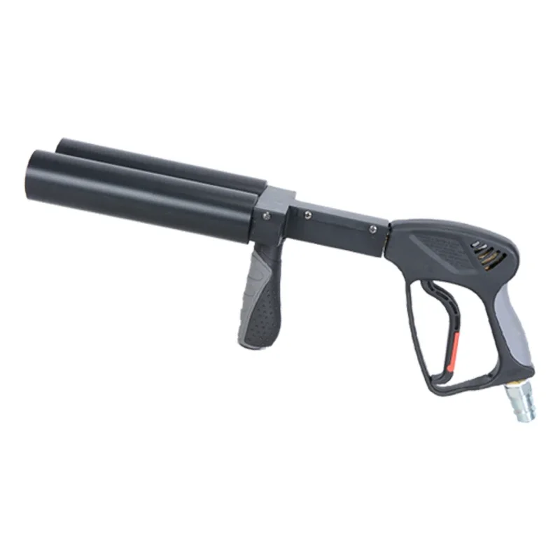 

Interactive Atmosphere Props Double Barrel DJ Gun Bar CO2 LED Air Column Gun Stage Performance CO2 Spray Paper DJ Gun