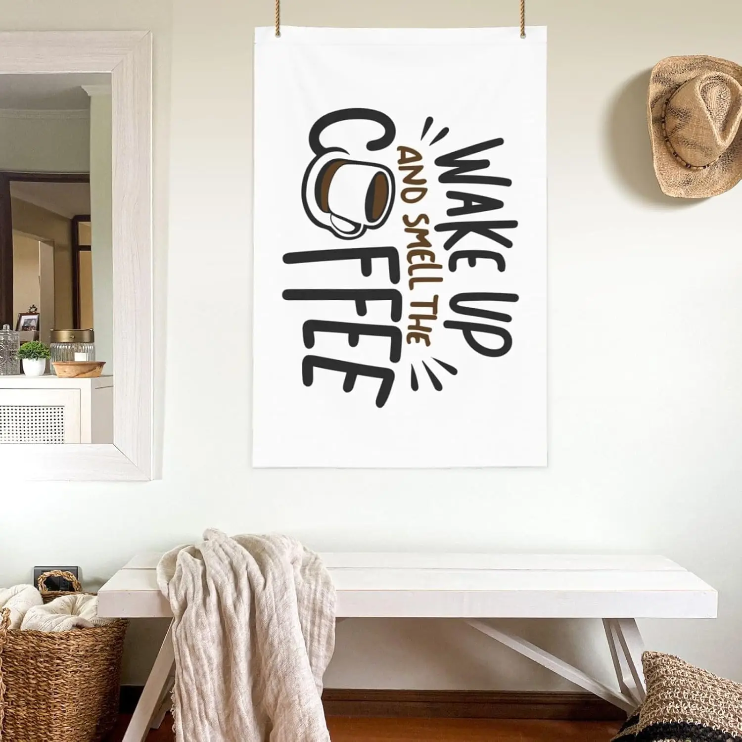 Flagicts 100% Polyester Wake Up And Smell The Coffee Flags