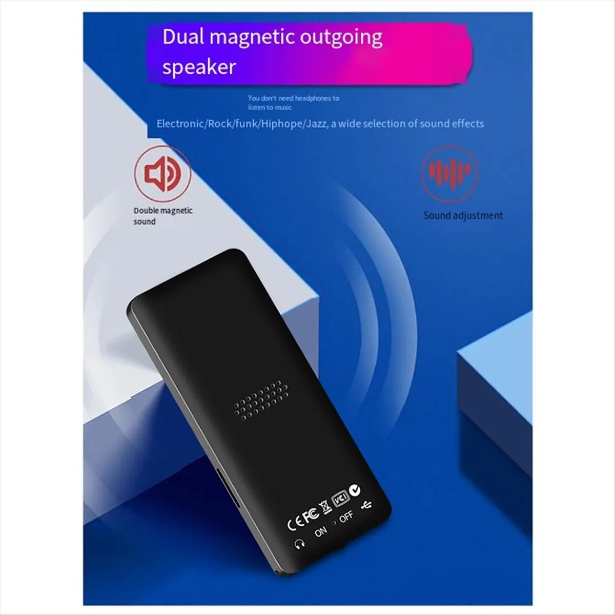 

M85K MP3-плеер USB-зарядка Запись Цифровой дисплей Экран Медиа Портативный Бег Ходьба Музыка Воспроизведение Белый