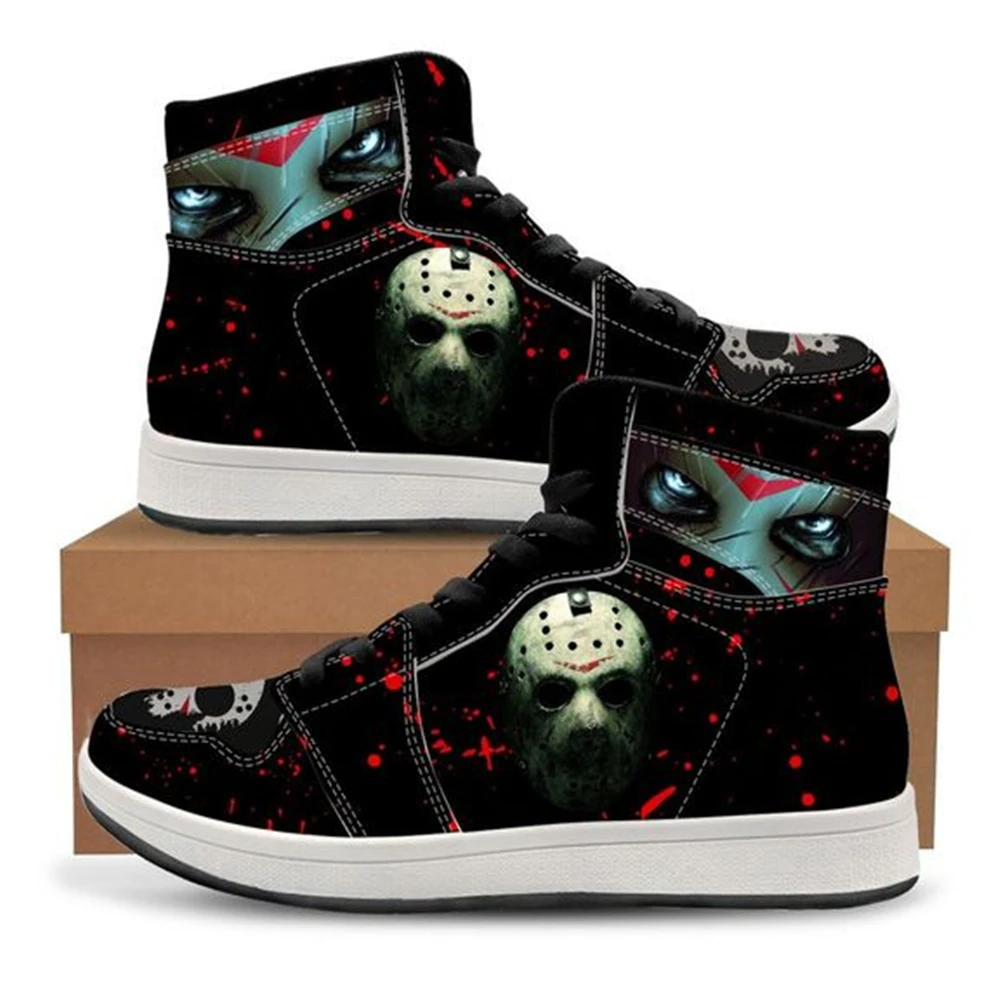 

Noisydesigns Suspense Red Horror Men Shoes High Top Casual Shoes Print On Demand Sneakers Women Shoes Cosplay zapatos de mujer