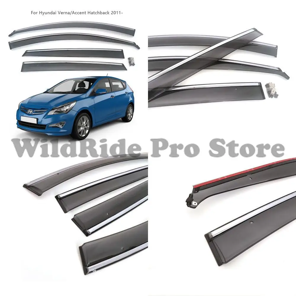 

1 set for 2011 Hyundai Verna two box rain visors Verna Accent injection molded window rain guards 4 pieces