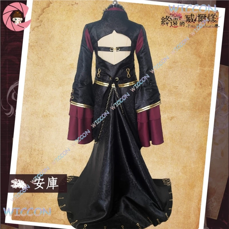 Game -ErroR Salvation- Cosplay Ankou Cosplay Costume Full Suit With Earrings Ankou Wig Adult Men Halloween Carnival Roleplay - view 6