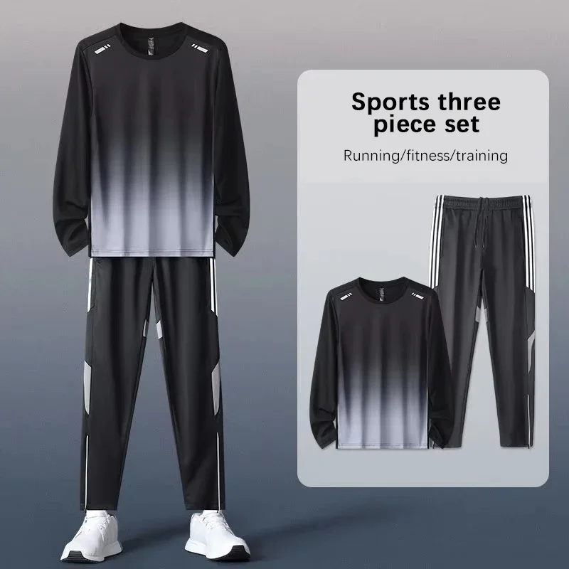 

Мужской комплект быстросохнущей спортивной одежды: спортивный дизайн для бега, тренировок, фитнеса, баскетбола и весенних мероприятий