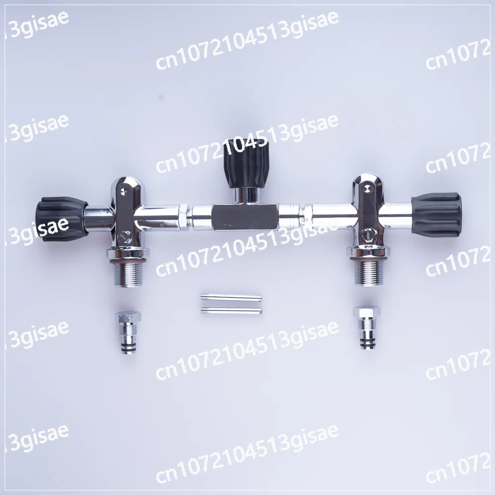 232bar DIN/YOKE Dual Cylinder Air Valve, Submersible Manifold