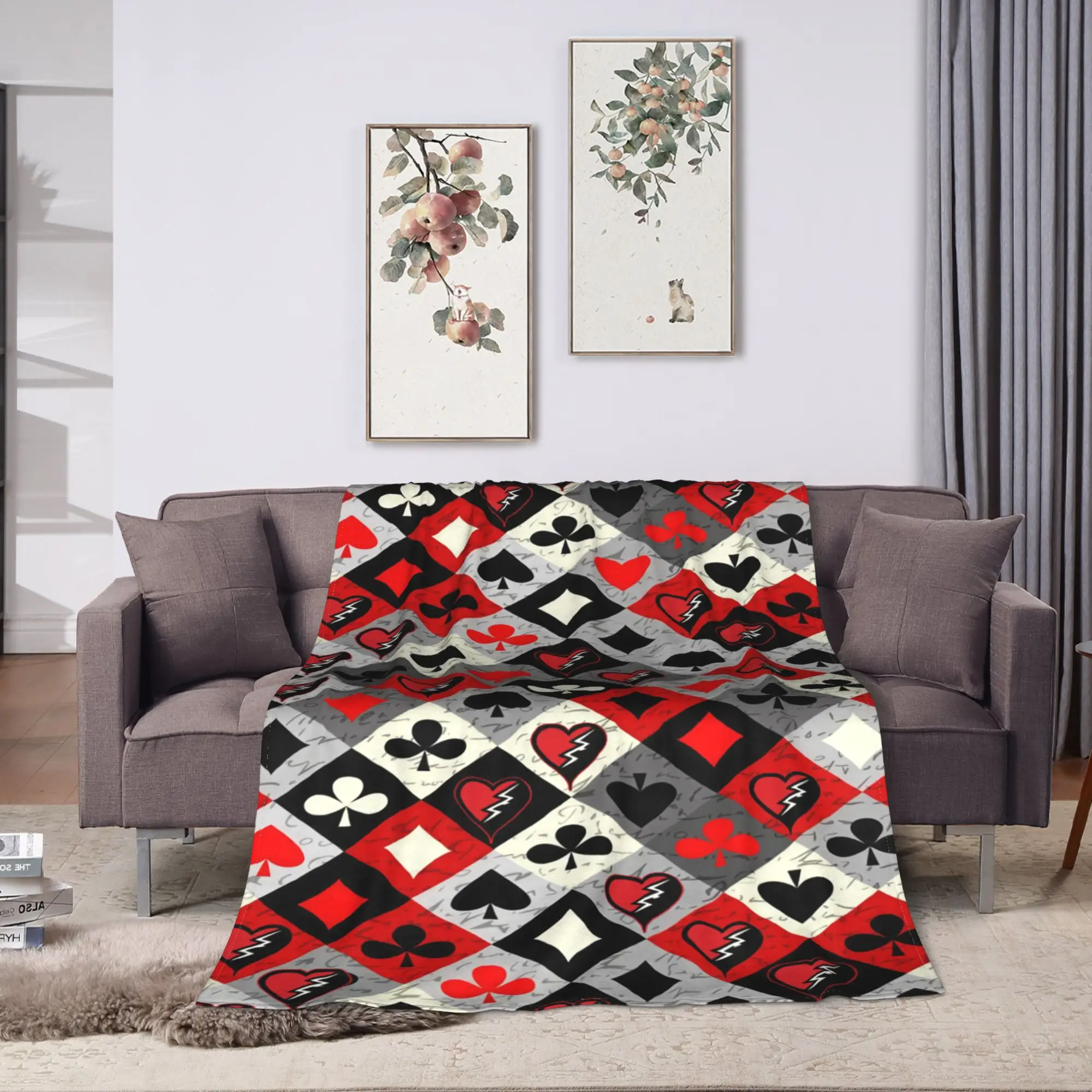 D-Descendantss 4 The Rise Of Red Blanket  Super Warm Plush Throw Blanket For Child Couch Chair Bed Flannel Bedspread Bed Cover