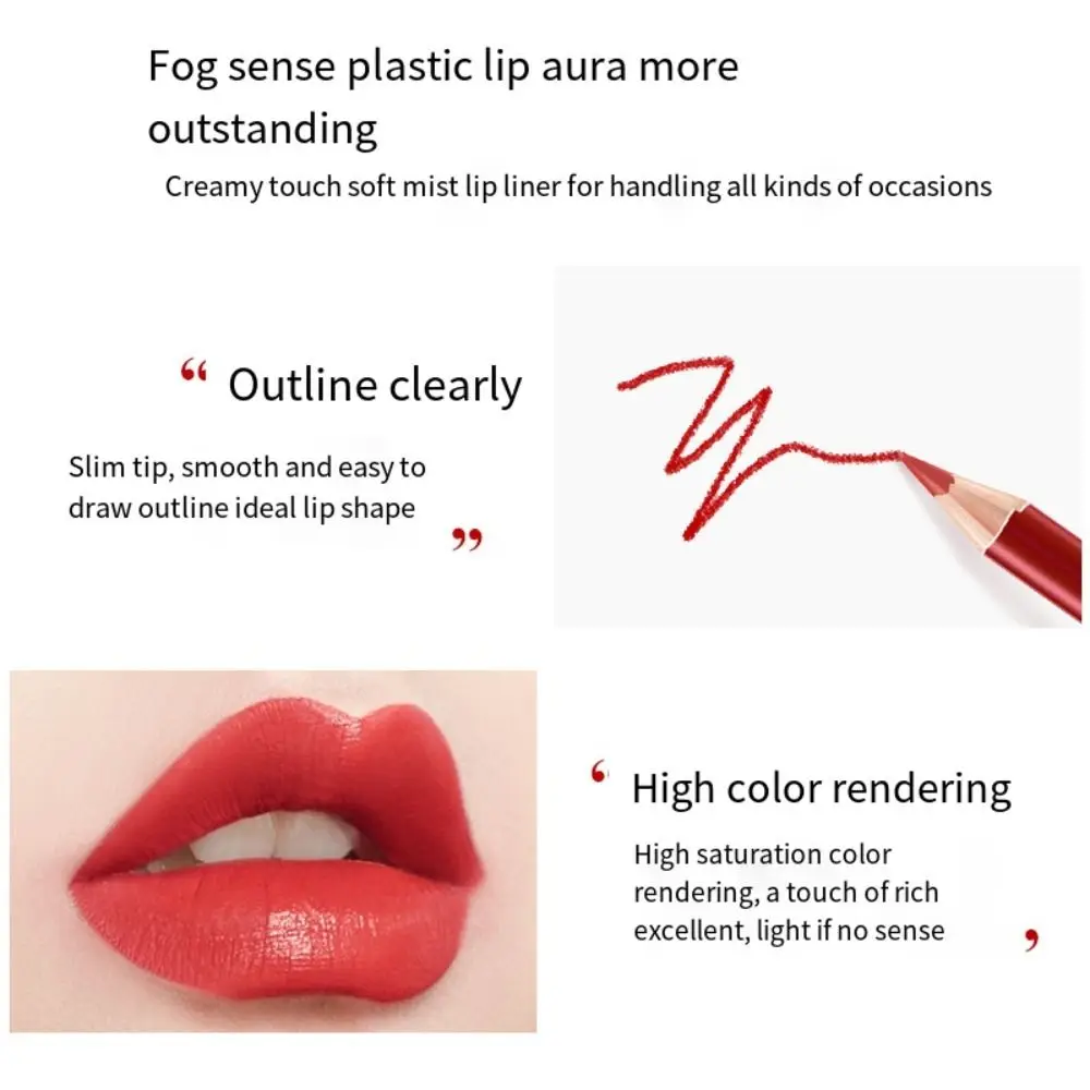 Non-stick Cup Waterproof Velvet Lipliner Cosmetics Makeup Tool Blusher Matte Lipstick Lip Liner Lipliner Pencil Eyeliner Pen