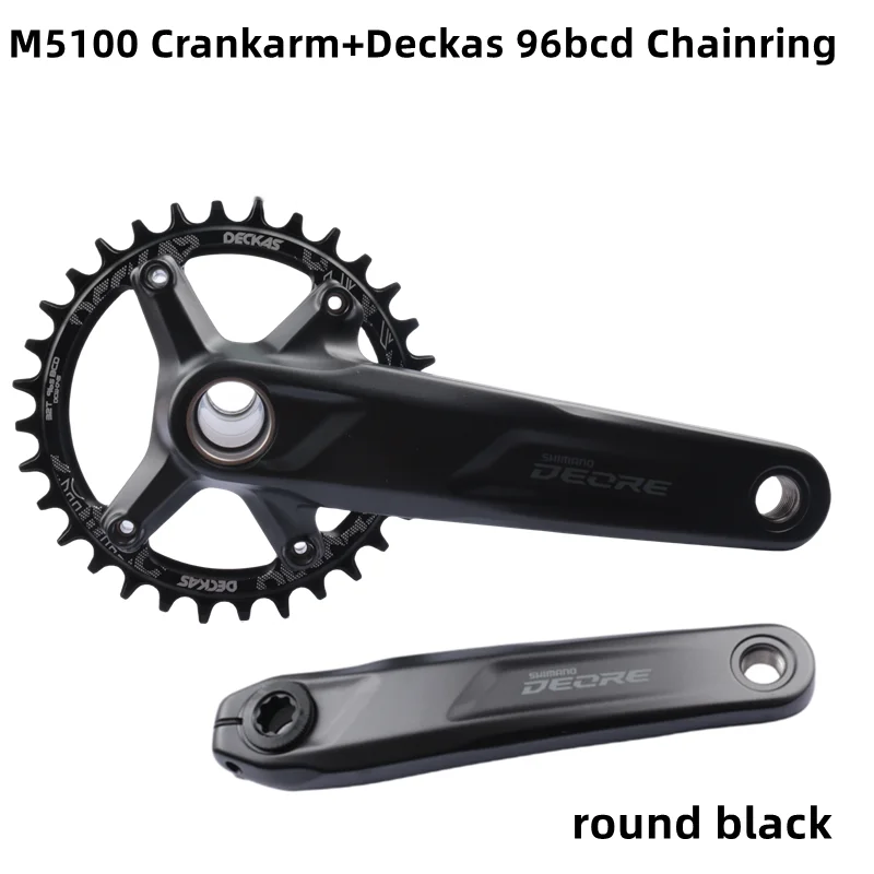 SHIMANO Deore Crankset M5100 Crankarm 96BCD Deckas Chainring 10 11Speed Mountain Bike Bicycle Crankset Original Parts