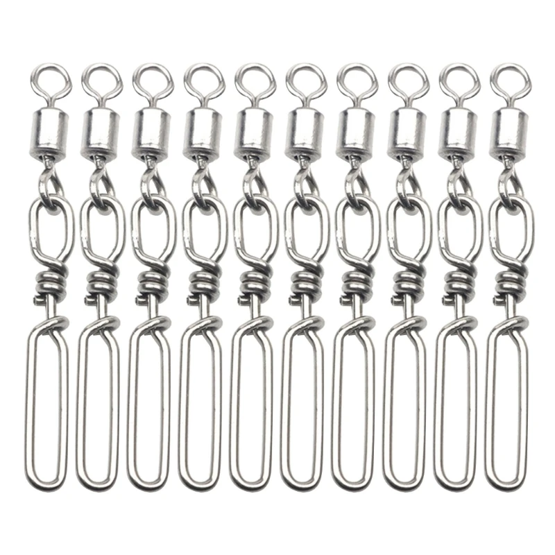 10Pcs Stainless Steel Quick Snaps Power Speeds ​​Swivel Pass Through Guide Rings Sea Fishing Lure Rod Line Connector - view 6