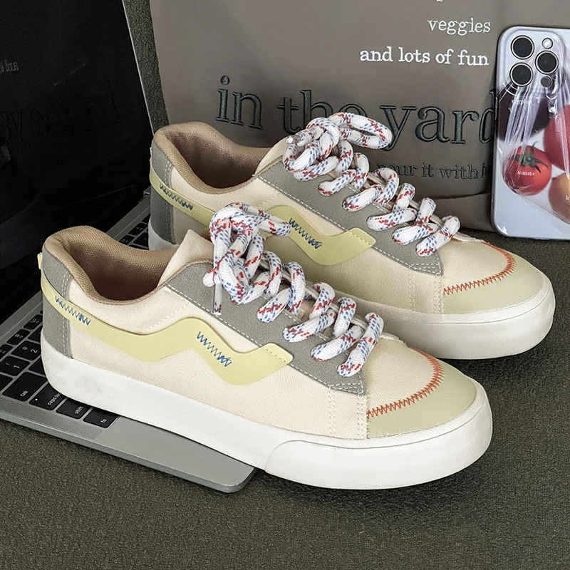 

Новые парусиновые туфли в стиле ретро для мужчин, мужские кроссовки для скейтборда на низком каблуке, удобная дизайнерская обувь на шнуровке, мужские zapatillas de hombre