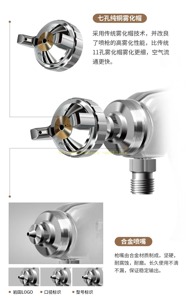 W-71C Pneumatic paint gun Furniture topcoat gun, car paint spray gun, watering can W71 high atomization