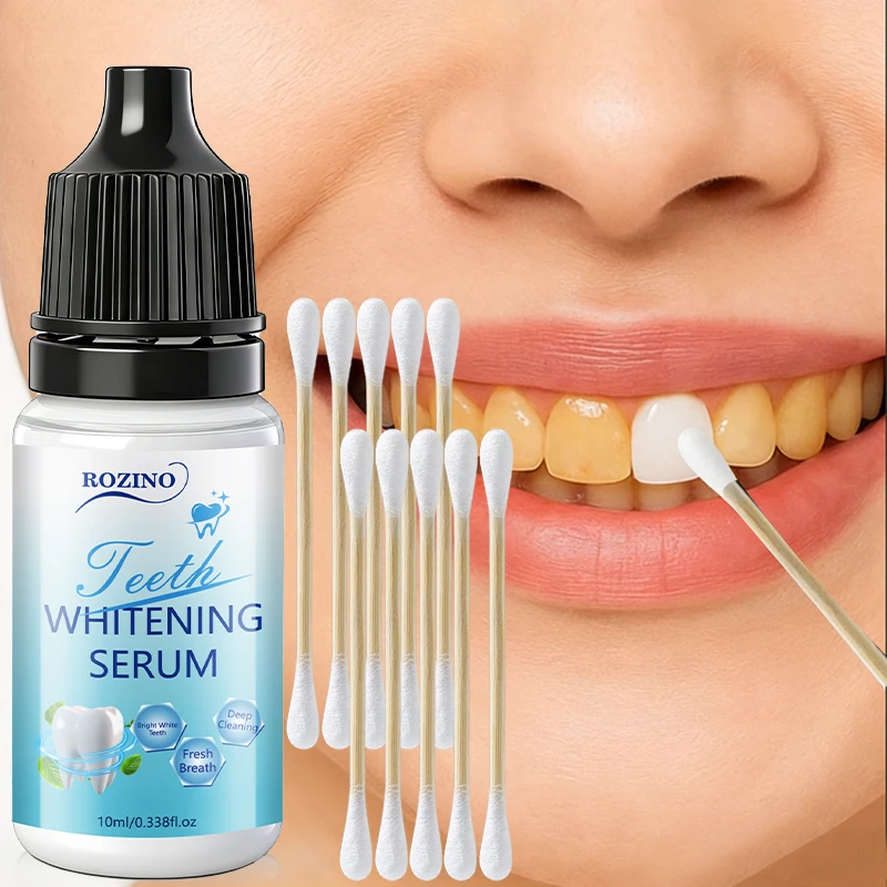 Teeth Whitening Essence, Mint Flavor, Rapid Teeth Whitening Essence, Prevents Plaque by Brushing, Deep Cleaning Formula Teeth Whitening Gel, Shows Confidence with Snow White Teeth, Suitable for Both Men and Women