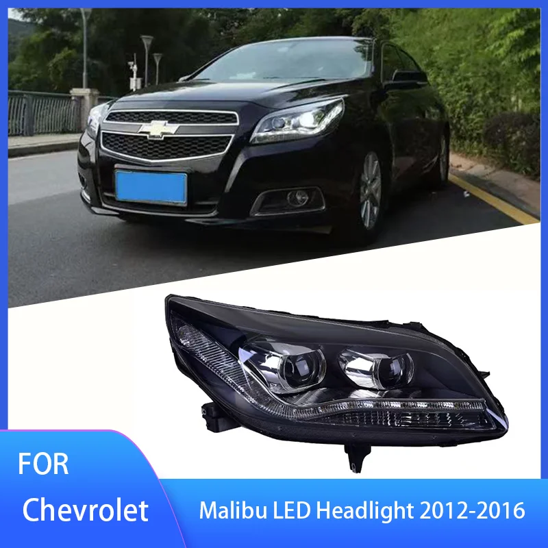 

Pop Head Lamp For Chevrolet Malibu LED Headlight 2012-2014 Headlights Malibu DRL Turn Signal High Beam Angel Eye Projector Lens