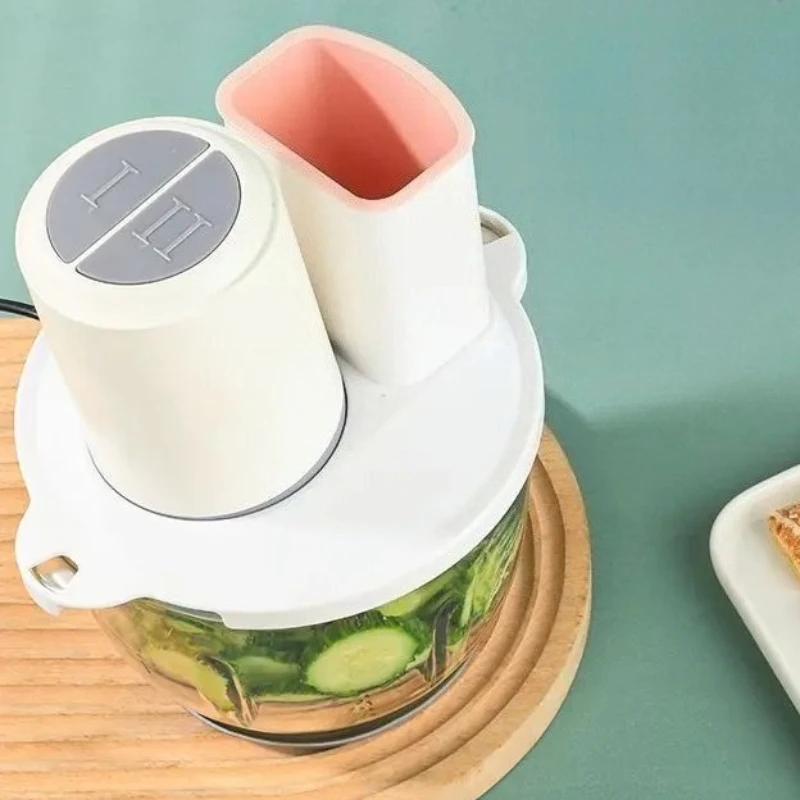 Electric meat grinder household complementary food small multi-functional mixer cooking minced meat garlic double gear automatic