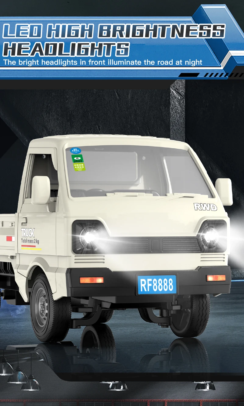 ZWN 1:16/1:18 RC AUTO Simulation Drift Klettern Lkw Led Licht Kleine Fracht Fernbedienung Elektrische Spielzeug Modell für Kinder Geschenke – Detail 7