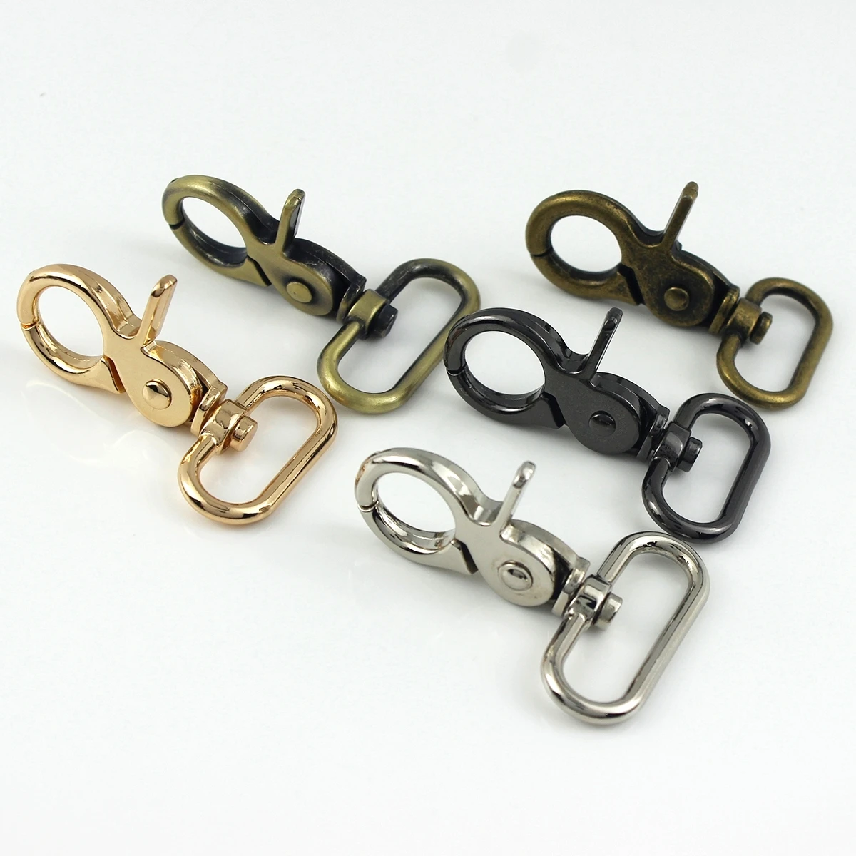 1pcs Metal Snap Hook Trigger Lobster Clasps Clips Oval Ring Spring Gate Leather Craft Pet Leash Bag Strap Belt Webbing