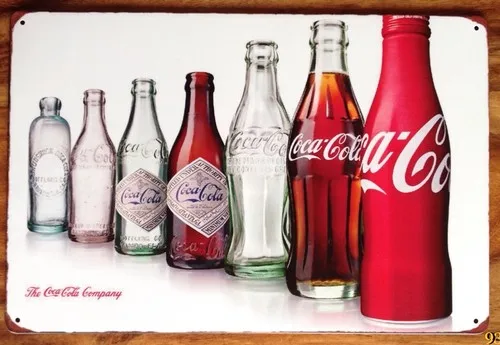 Coke SIGN METAL WALL PLAQUE In Bottles Retro poster Advert PUB BAR --Tin Sign