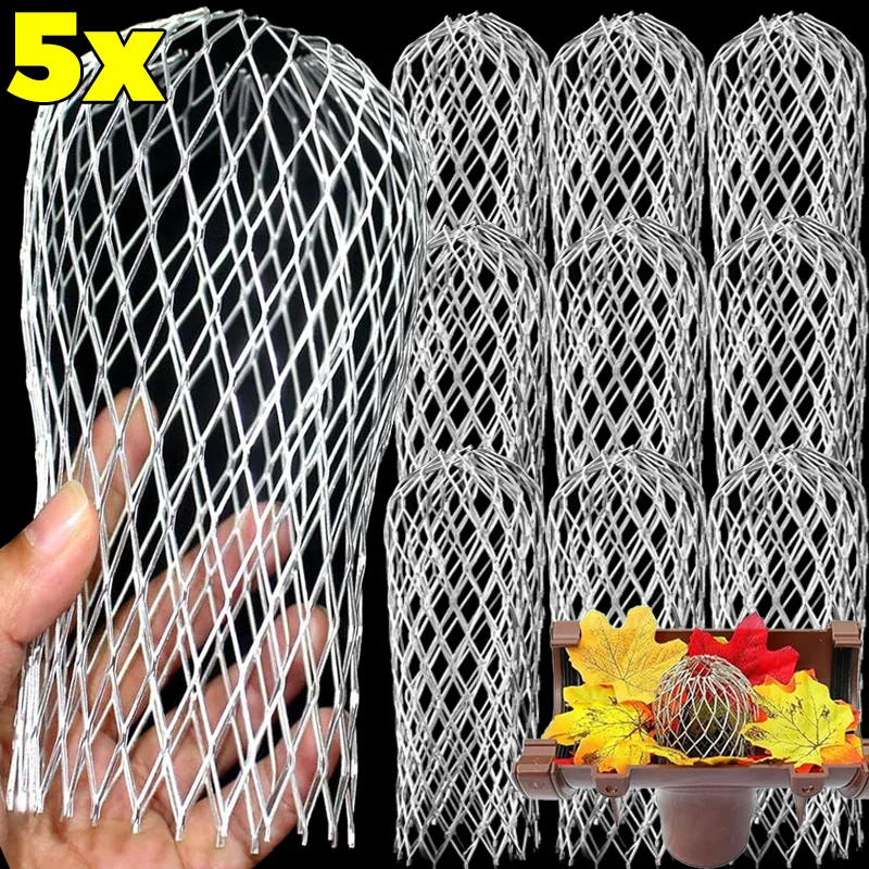 

Защитные ограждения для листьев на крыше, алюминиевая сетка для желоба, фильтрующая сетка, защита от блокировки мусора в листьях, сетка для очистки от водосточной трубы, очистка желобов