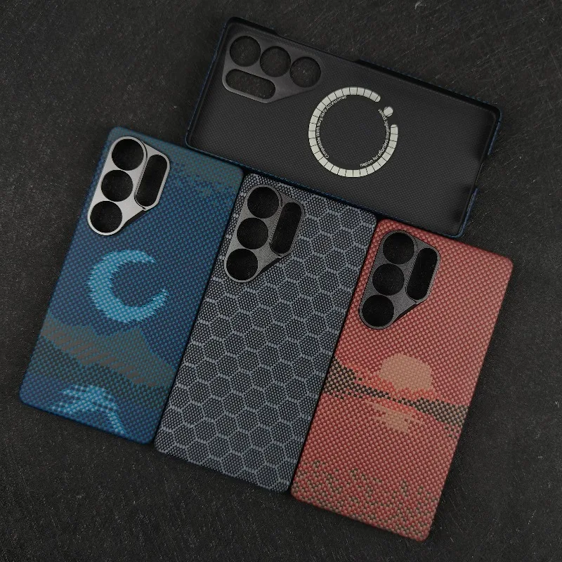 

Premium High-end 600D Kevlar Aramid Carbon Fiber Magnetic Case For Samsung S26 Ultra S25/24 Bare-metal Feel Slim Anti-drop Cover