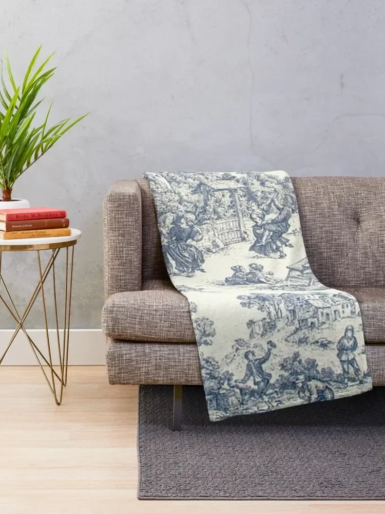 Toile de Jouy numer 2 koc ozdobny narzuty na łóżko piękna koce Sofa kołdra