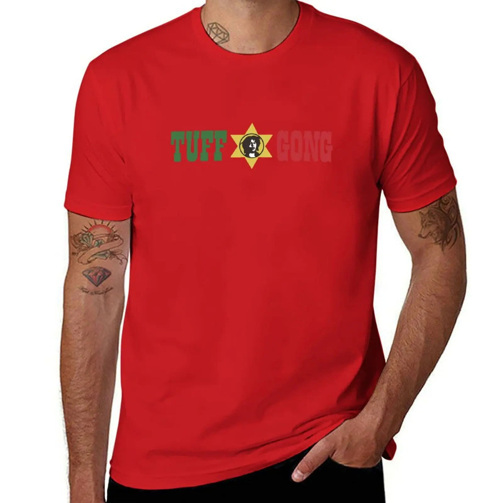 Tuff Gong Logo - Reggae Music T-Shirt graphics summer top