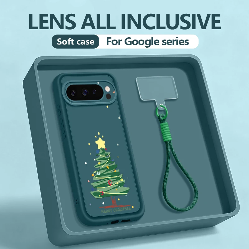 Чехол для телефона с рисунком дерева желаний для Google Pixel 10 8 7 Pro 8A Pixel 9 Pro XL, мягкий ремешок из ТПУ на запястье, силиконовая задняя крышка