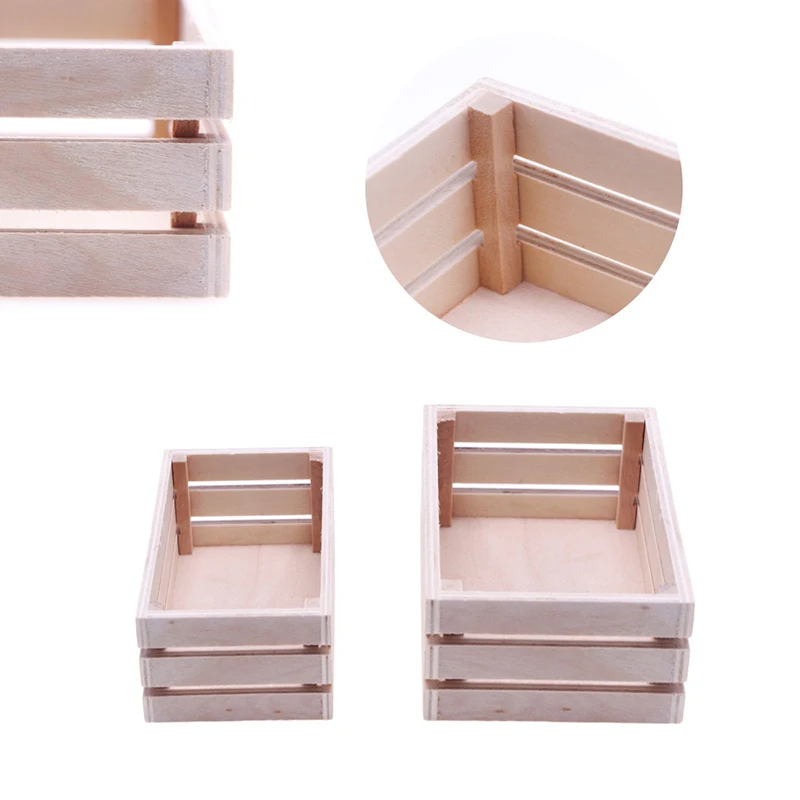 Panier de rangement Miniature pour maison de poupée 1:12, panier de rangement pour aliments et boissons, Pot de plantes, modèle de décoration de jardin, jouet, accessoires pour maison de poupée