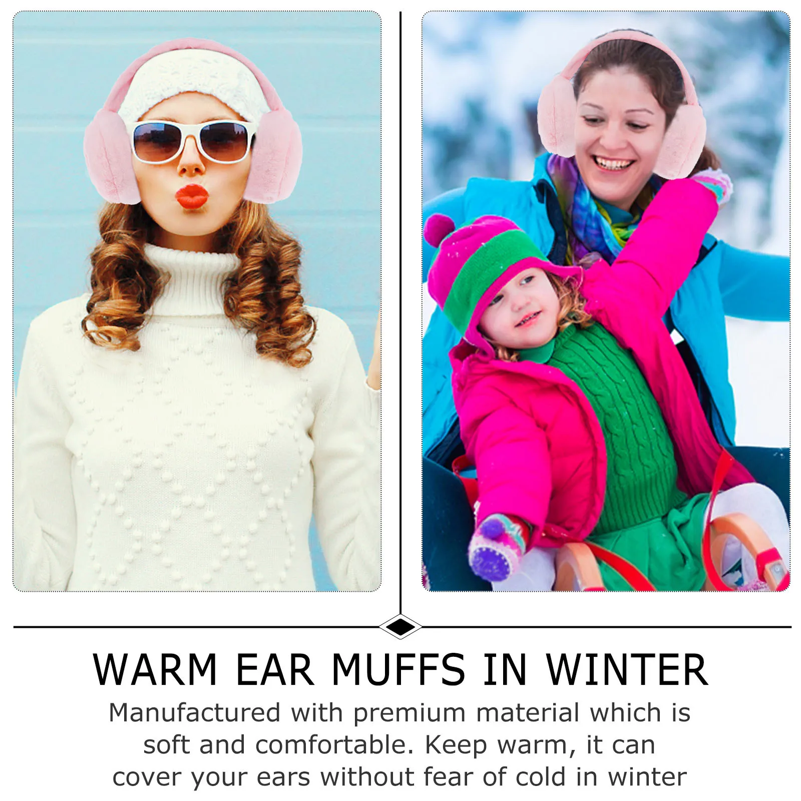 

1Pcs Cycling Earmuff for Women Warm Ear Cover Winter Earmuff Lovely Ear Warmer for Girls Folding Design Soft Comfortable