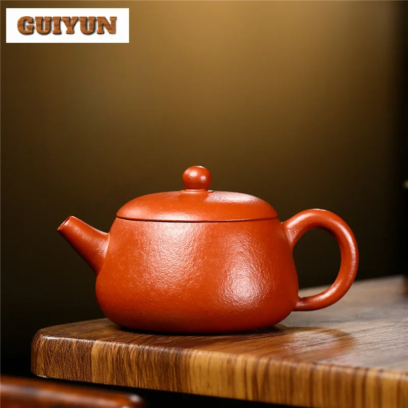 200ml High-end Yixing Purple Clay Teapots Handmade Pot Raw Ore Coarse Sand Zhu Mud Kettle With Filter Chinese Zisha Teaset Craft