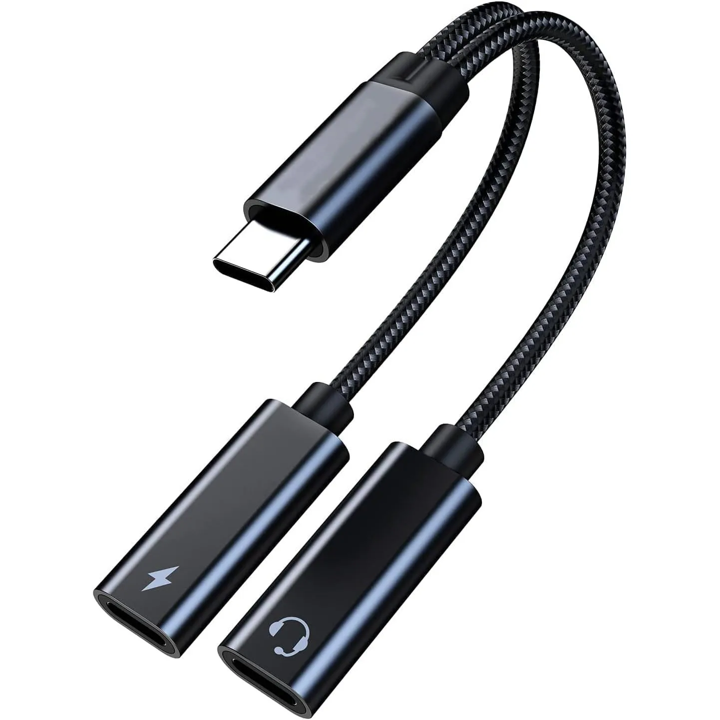 USB C Splitter Cable,2-in-1 USB-C Male to Dual USB-C Female,Charge While Using Headphones,SSD,DAC,or Controller-for Steam Deck