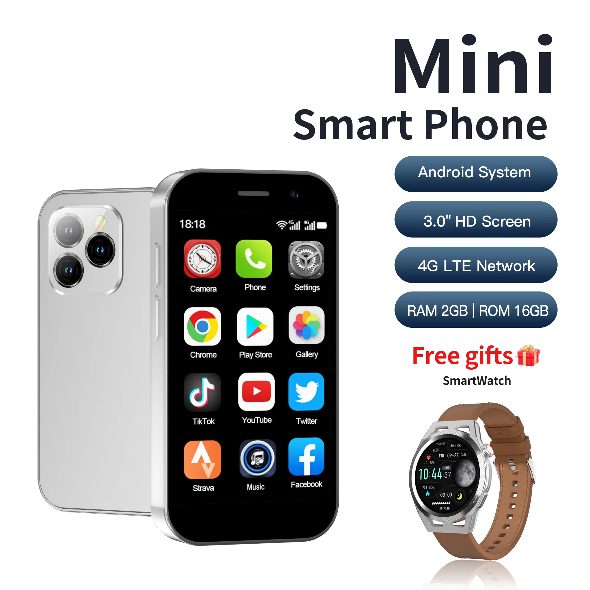 Grand Sale SERVO KING8000 Mini Smartphone 4G LTE Android 10.0 Google Store APPs 2000mAh Face Unlock Cute Phones Free Smartwatch