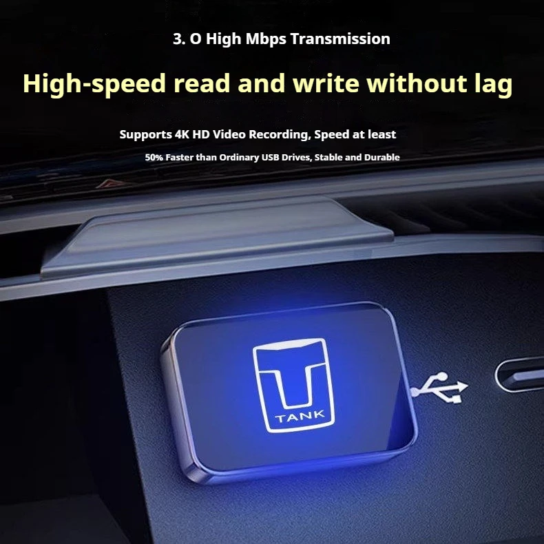 For Tank 400 Tank500 Hi4-T 2026 Dedicated Car Dash Cam U Disk DVR Flash Drive Sentinel USB 3.0 High Speed Recording Memory Drive