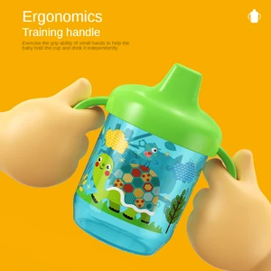 Beber Copo com Tampa Dupla Alça Flip, Bonito Duckbill Cup, BPA Free, Bebês à prova de vazamento Copos de água 8 principais vendas taça cereais crianca - №7