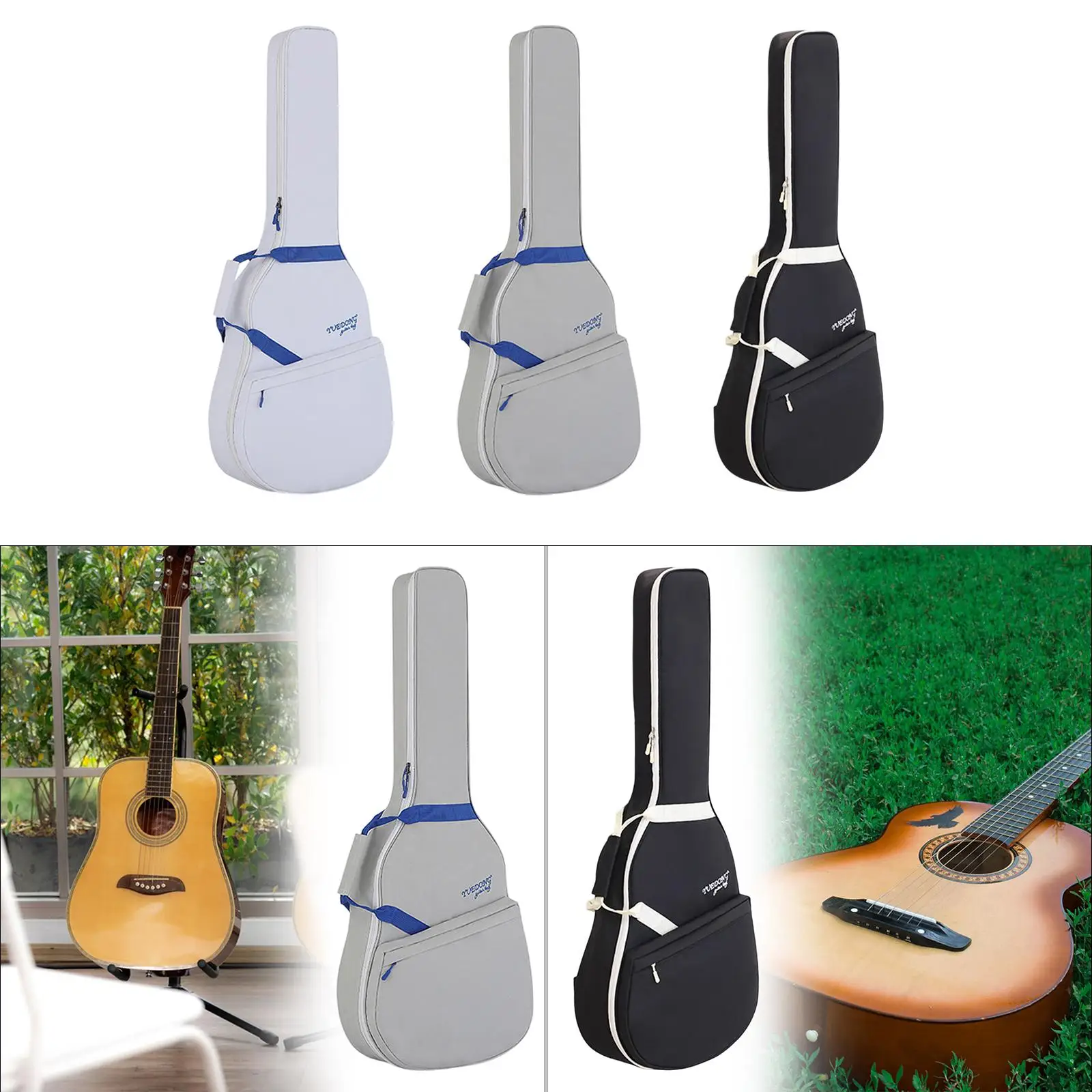 

Acoustic Guitar Bag Guitar Case Dustproof Thick Padding Portable Oxford Cloth Guitar Gig Bag Storage Case Instrument Supplies