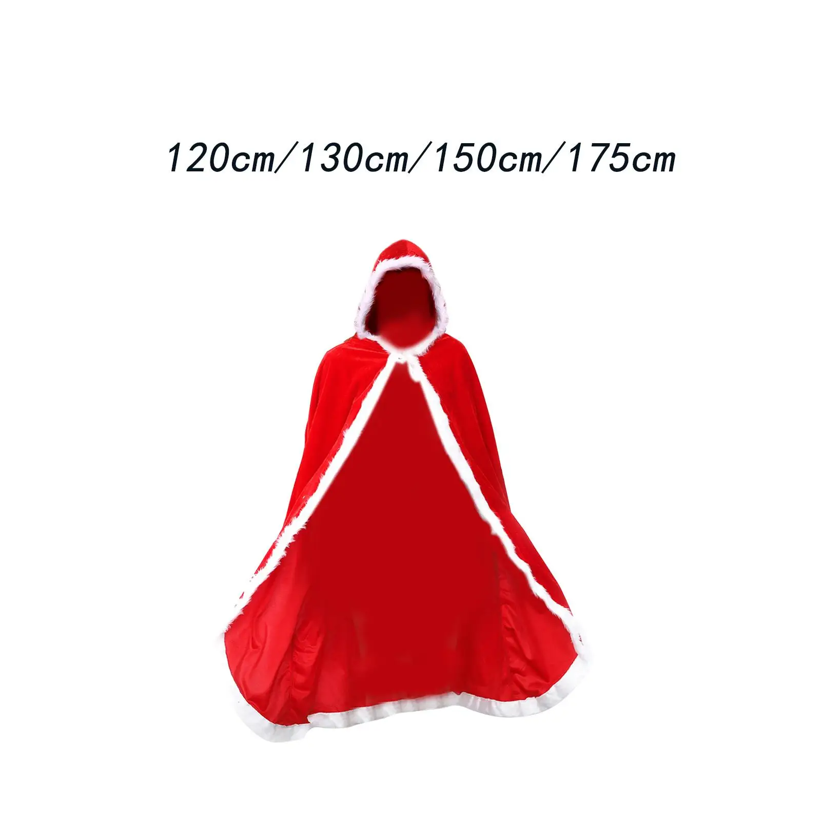 Christmas Hooded Cape Cloak Robe Cosplay Hand Wash Durable Soft Skin Friendly Fabric Cosplay Cape Outfit for Dress up Party