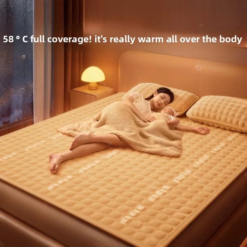 

Моющееся электрическое одеяло, безопасный греющий коврик для односпальных и двуспальных кроватей, детский согревающий коврик для тела, прочный нагреватель с двойной защитой, безопасное греющее постельное белье