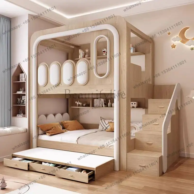 Storage Normal Kids Beds Expandable Normal White Design Princess Kids Bed Modern Single Custom Lit Pour Enfants Furniture Home