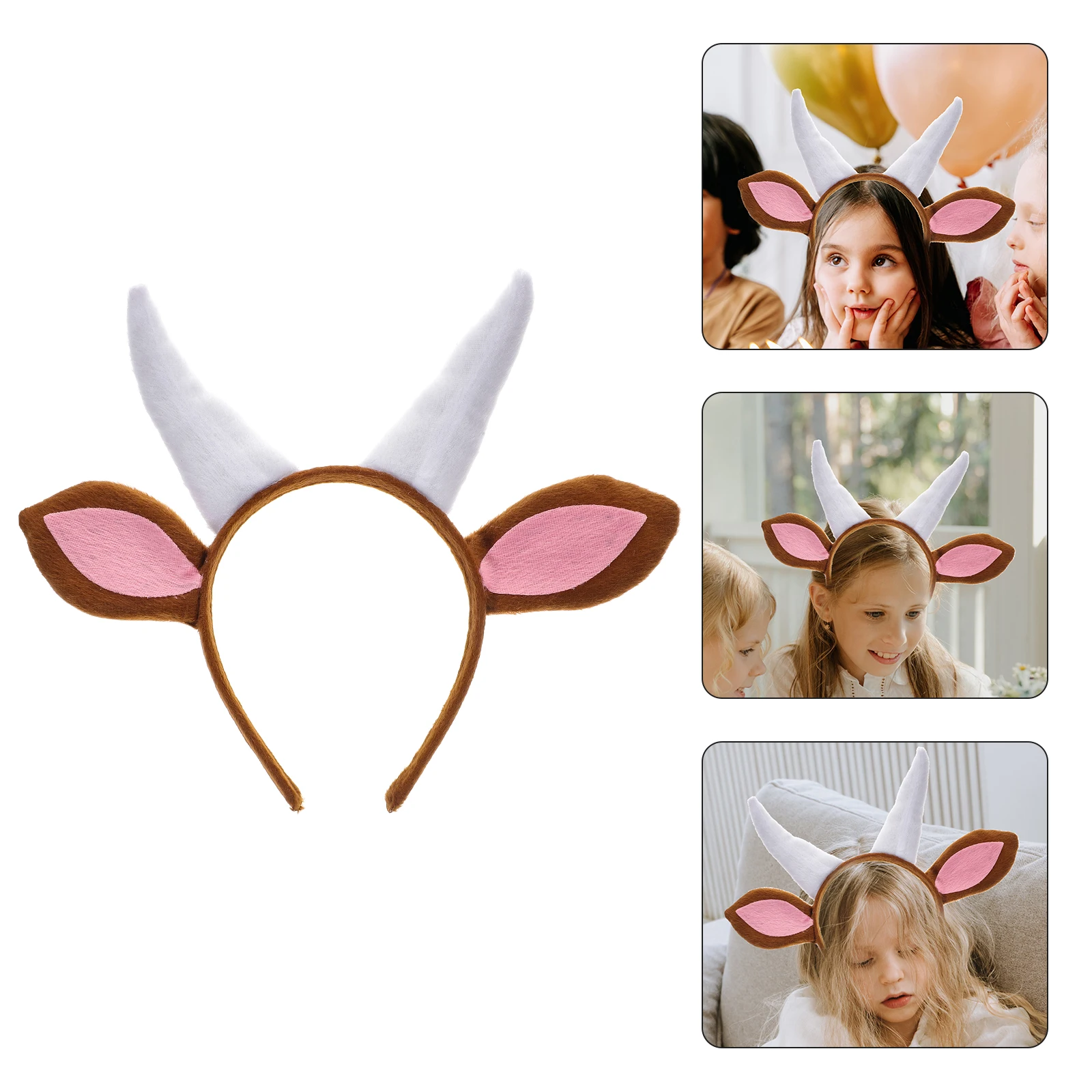 สัตว์Headbandเด็กHeadwearการ์ตูนยืดหูอุปกรณ์เสริมผมเครื่องแต่งกายเล่นPhoto Propของขวัญสนุกเด็ก