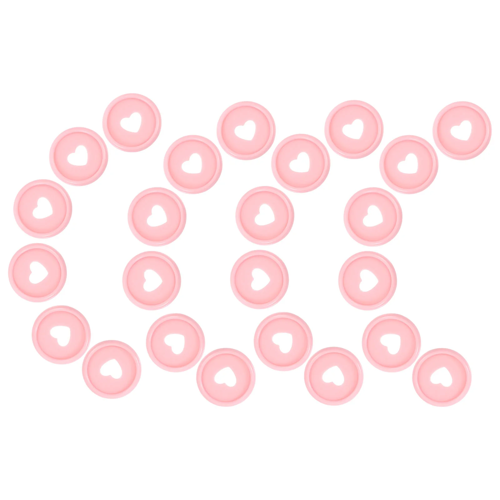 50 Pcs Heart Binder Disc Notebook Discs Mushroom Hole Binding Button Mini Plastic Buckles Round Bound for Planner Office