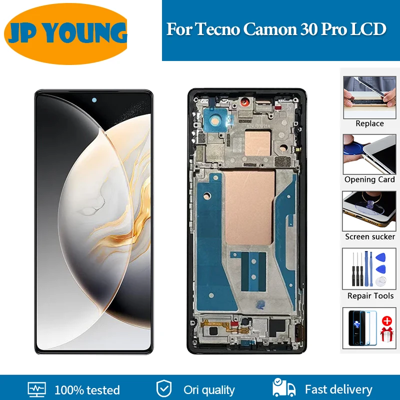 

6.78" AMOLED For Tecno Camon 30 Pro LCD Display CL8 Touch Screen Digitizer Assembly For Tecno Camon 30 Pro 5g LCD Replacement