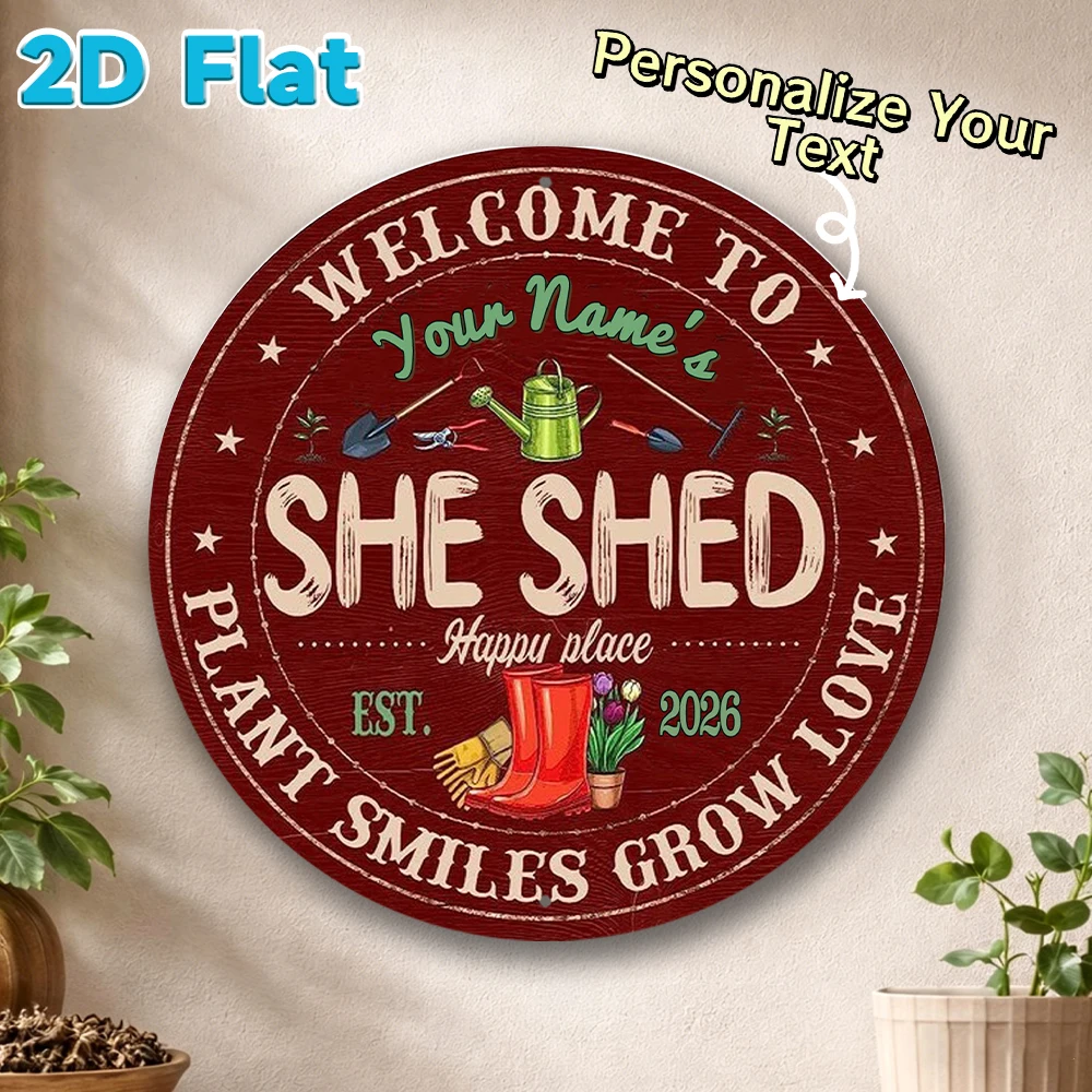 Gardening Tools Names - Custom Name & Year She Shed