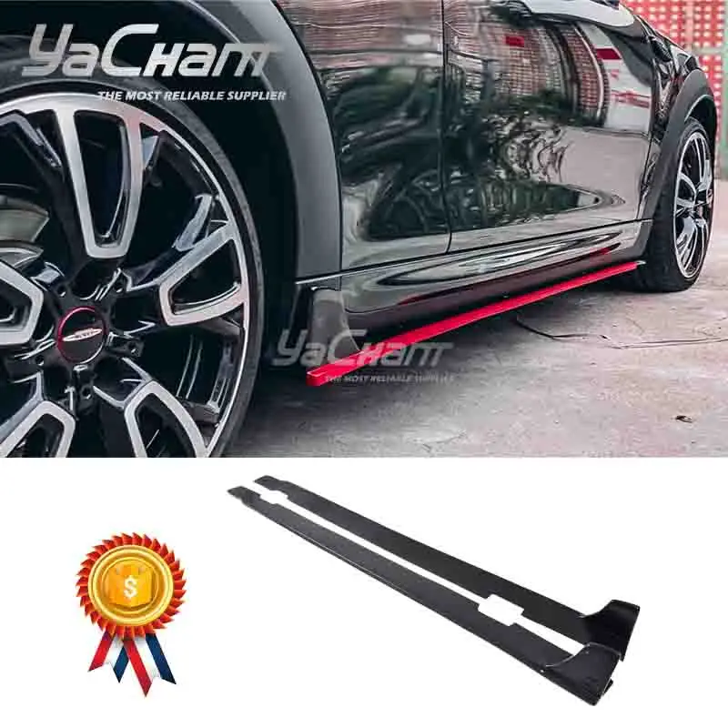 Car-Styling Fiber Glass Carbon Side Skirt Underboard Fit For 2014-2023 MINI F56 JCW YC Design Style Side Skirt Underboard