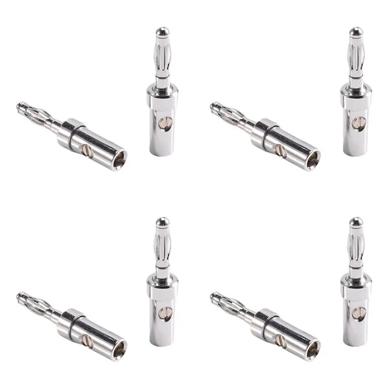 L73A 2026-BA1429 For Rhodium Plating Hifi Audio Speaker Cable Connector Jack Banana Plug Loudspeaker Adapter
