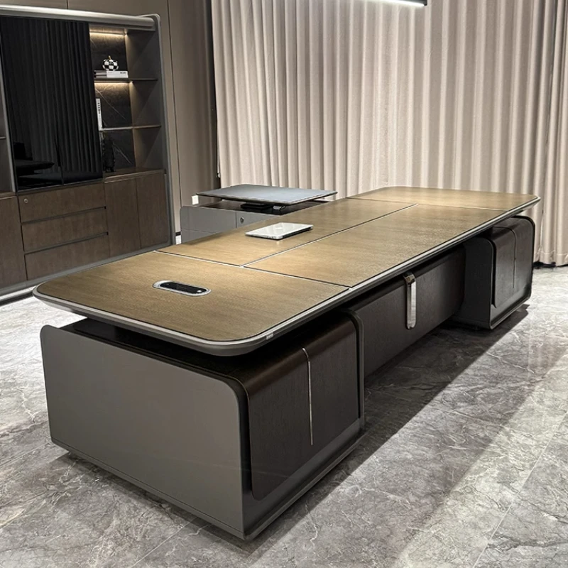 Modern Luxury Office Desk Writing Organizer Desktops Aesthetic Table Manager L Shaped Computer Study Ordinateur Modern Furniture