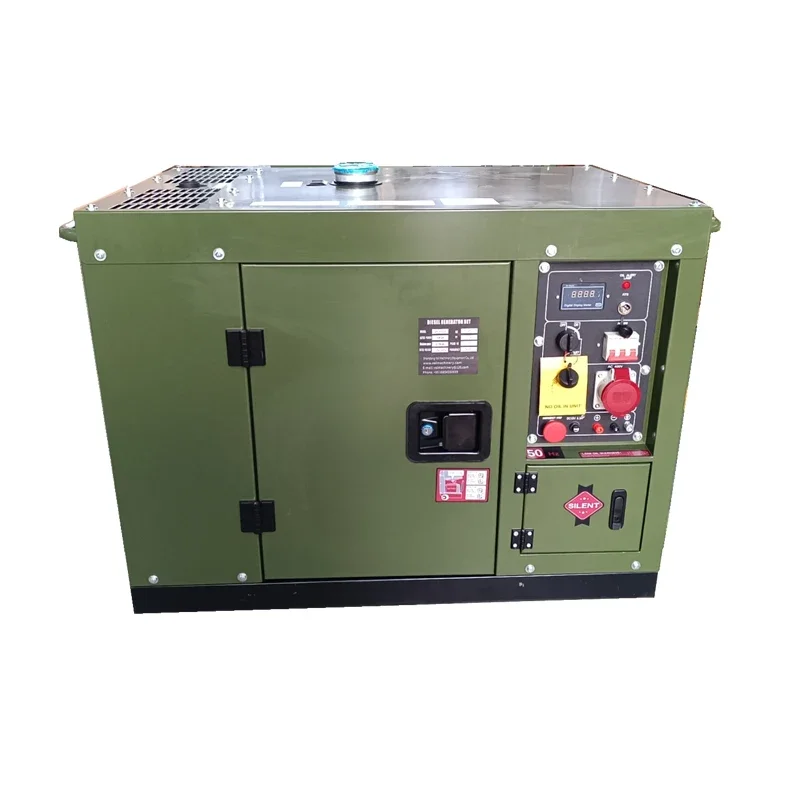 

10KW Silent Diesel Generator 50Hz/60Hz Air Cooling 12.5KVA Soundproof Open Frame Diesel Generators