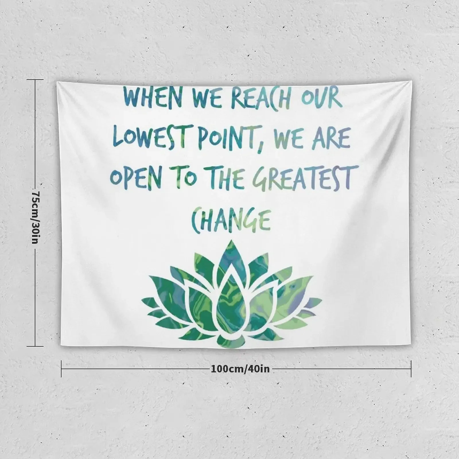 When we reach our lowest point, we are open to the greatest change Tapestry Decor For Room Wall Deco Tapestry