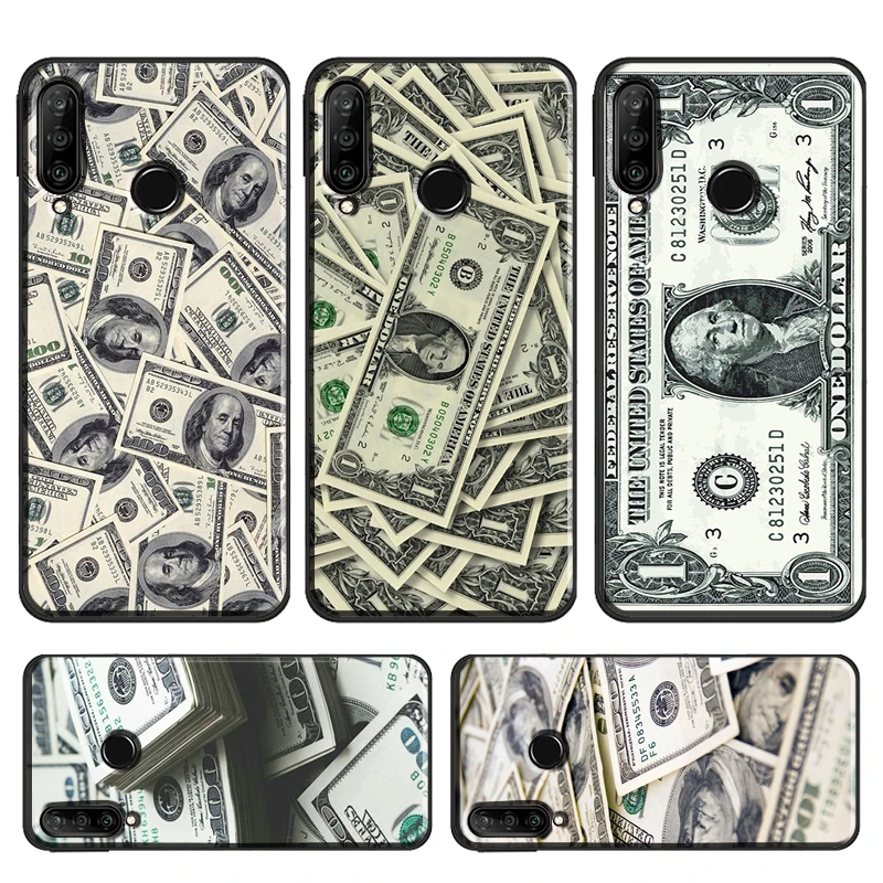 Money Dollars Cash Case For Huawei P20 Lite P40 P30 Pro Mate 20 Lite P Smart 2019 Z Nova 5T Honor 50 10i 8X 9X