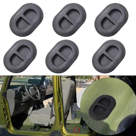 Wrangler JK JL Exterior Accessories Floor Pan Drain Plugs For Jeep 2014-2023 Rubber Oval Plugs